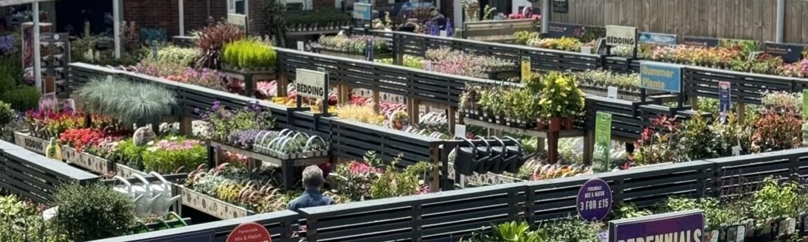 Sunshine Garden Centre Bounds Green — outdoor plant displays and colourful garden centre entrance