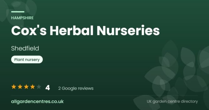 Cox's Herbal Nurseries, a garden centre in Shedfield, Hampshire