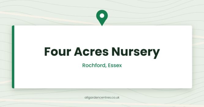Four Acres Nursery — Rochford, Essex (directory card)