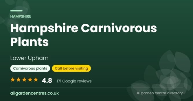 Hampshire Carnivorous Plants, a garden centre in Lower Upham, Hampshire
