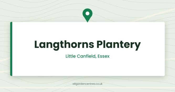 Langthorns Plantery — Little Canfield, Essex (directory card)