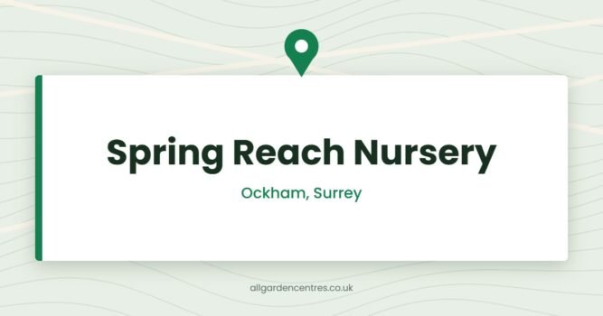 Spring Reach Nursery — Ockham, Surrey (directory card)