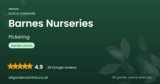 Barnes Nurseries | Pickering, North Yorkshire