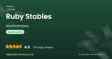 Ruby Stables | Walthamstow, London